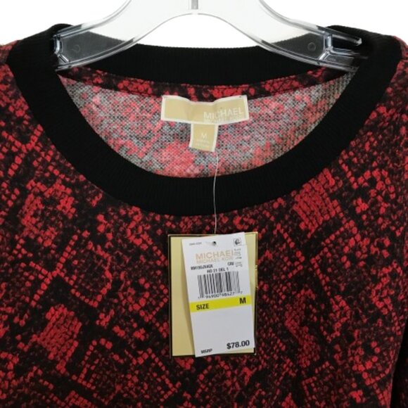 NWT Womens Size Medium Michael Kors Snakeskin Print Lightweight Thermal Top NEW - Picture 2 of 4